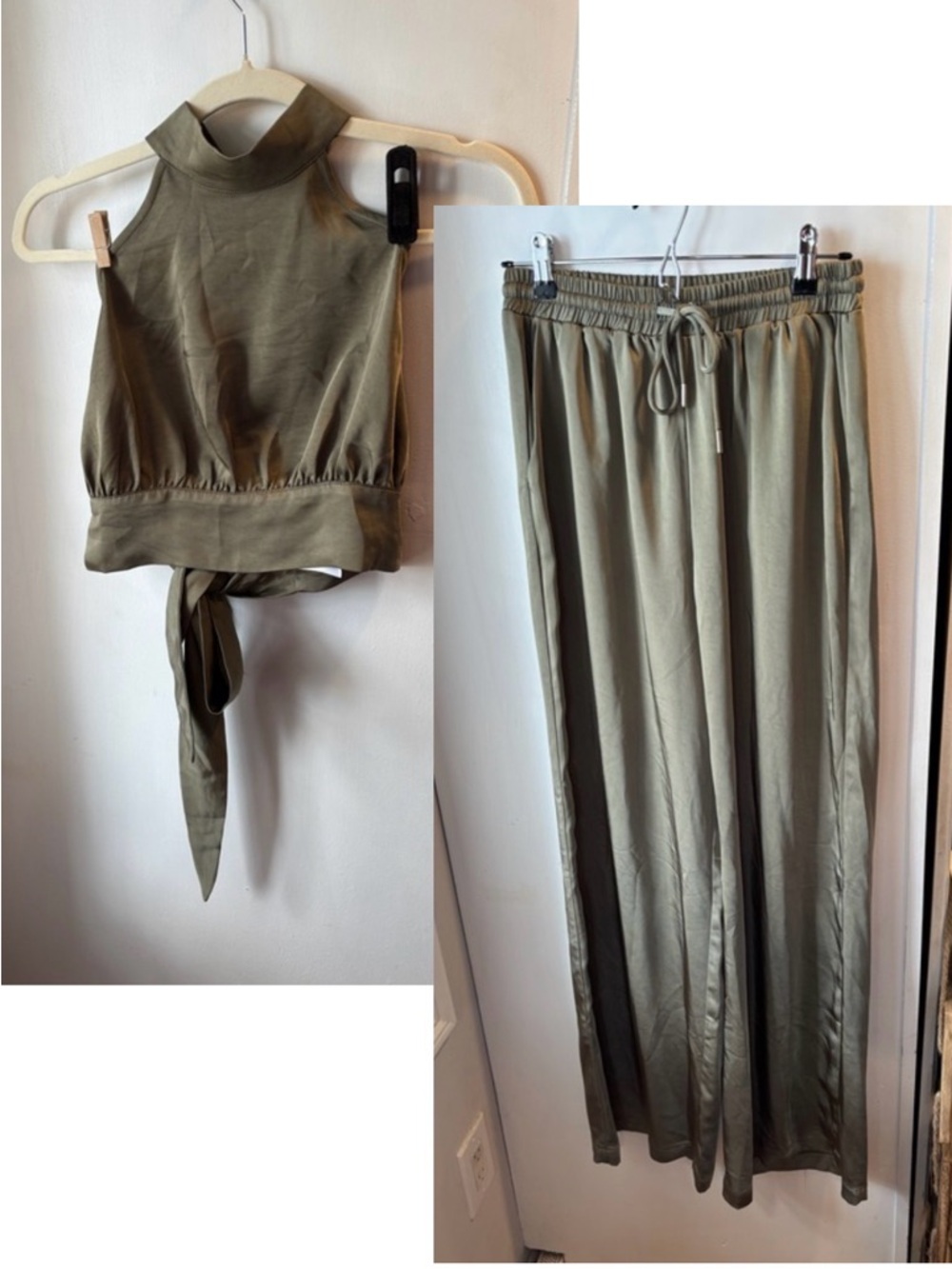 Kittenish Olive Green matching set